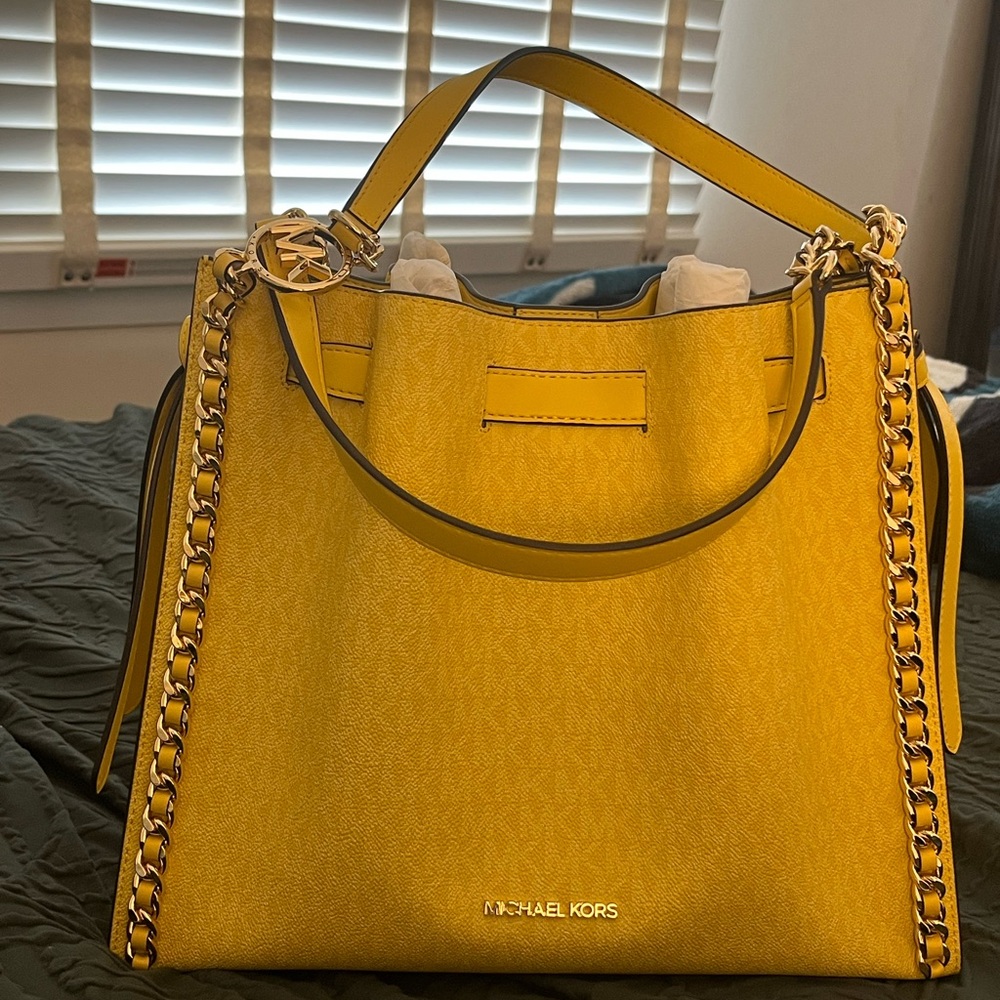 Michael Kors Yellow Tote Bag